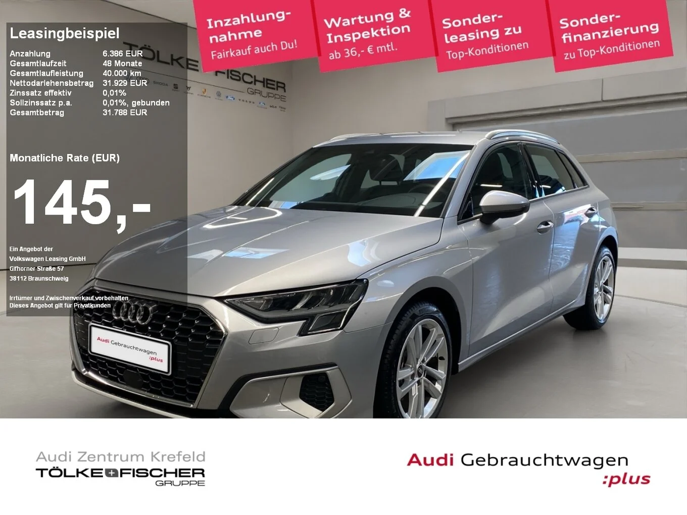 A3 Sportback 30 2.0 TDI advanced