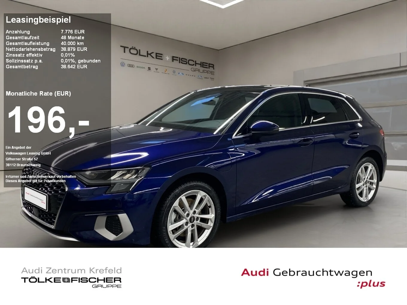 A3 Sportback 40 1.4 TFSI e advanced